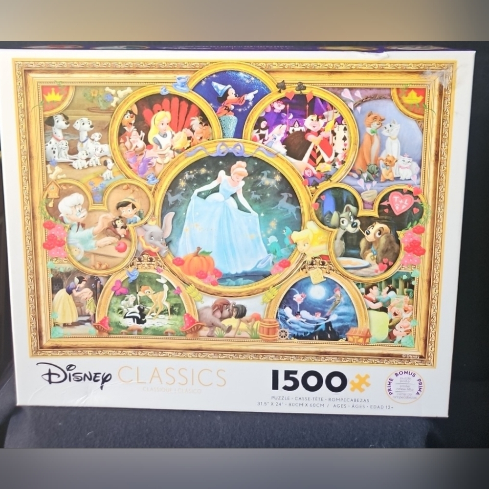 DISNEY CLASSICS 1500 Piece Ceaco Jigsaw Puzzle Factory Sealed.